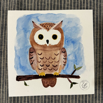 Night Owl - Watercolors
