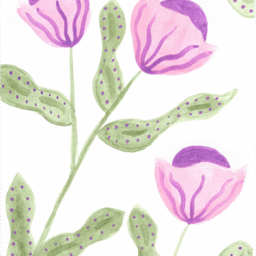 Whimsical Poppies - Watercolors